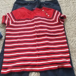 Navy Jean size 18 and 2x top